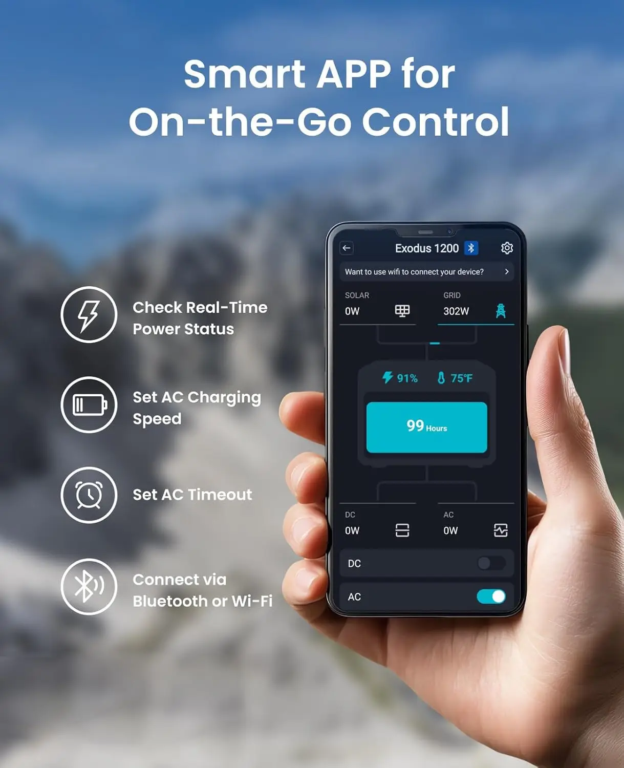 1200 Portable Power Station 1200W, 992Wh Durable LFP Battery Solar Generator w/ 3 1200W AC Outlets (Peak 3600W),Hot Sale