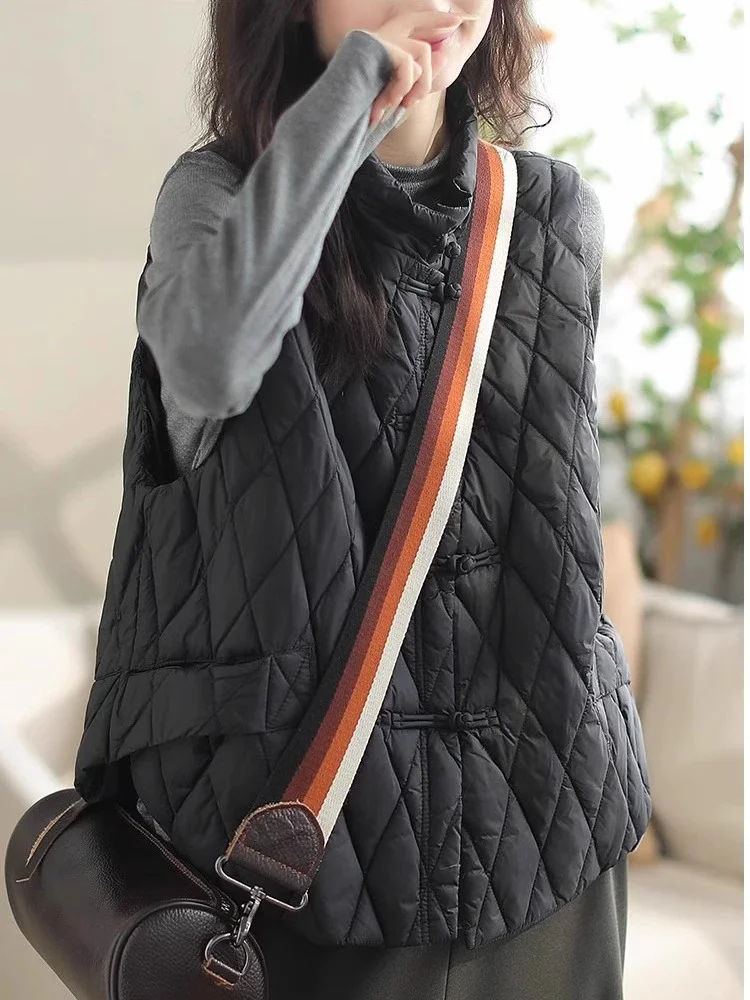 Bottone singolo in cotone da donna allentato con bottoni vintage, gilet di marca Sle Duling, versione coreana, adatto ai pendolari