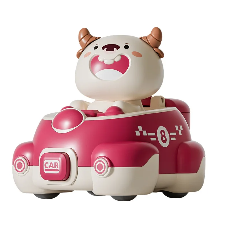 Jouets de voiture à inertie de dessin animé pour enfants, éjection de collision, tête tremblante à ressort, jouets d'animaux, Ding fœtal, petits cadeaux drôles, nouveau