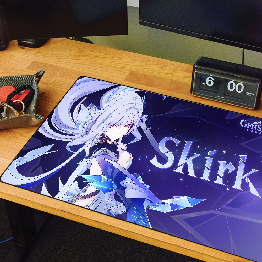 Skirk Game Genshin Impact Mouse Pad Large Desk Mat Keyboard Ergonomic Office Rubber PC Non-slip Anti-fray Home Custom view 6