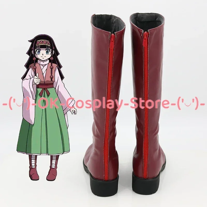 [Angepasst] Alluka Zoldyck Cosplay Schuhe GameHUNTER HUNTER Anime Roleplay Prop Halloween Karneval Urlaub Party PU Leder Stiefel