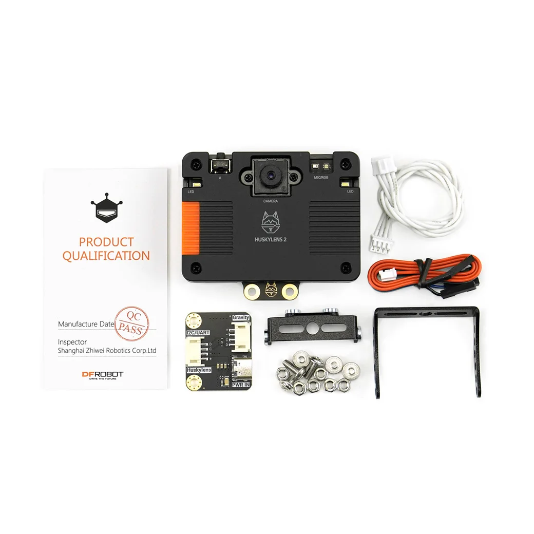 DFRobot Gravity HUSKYLENS 2 مستشعر رؤية AI 6 قطع علوية 20 + LLM MCP نماذج مخصصة كبيرة نشر للروبوتات التعليمية التفاعلية