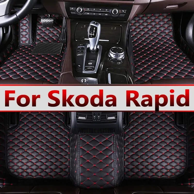 

Car Floor Mats For Skoda Rapid 2013 2014 2015 2016 2017 2018 2019 2020 Custom Auto Foot Pads Carpet Cover Interior Accessories