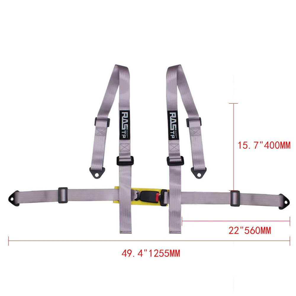 Car Modification 2 Inch 4-point Kart Racing Seat Belt Quick Release Seat Belt Safety Belt Polyester