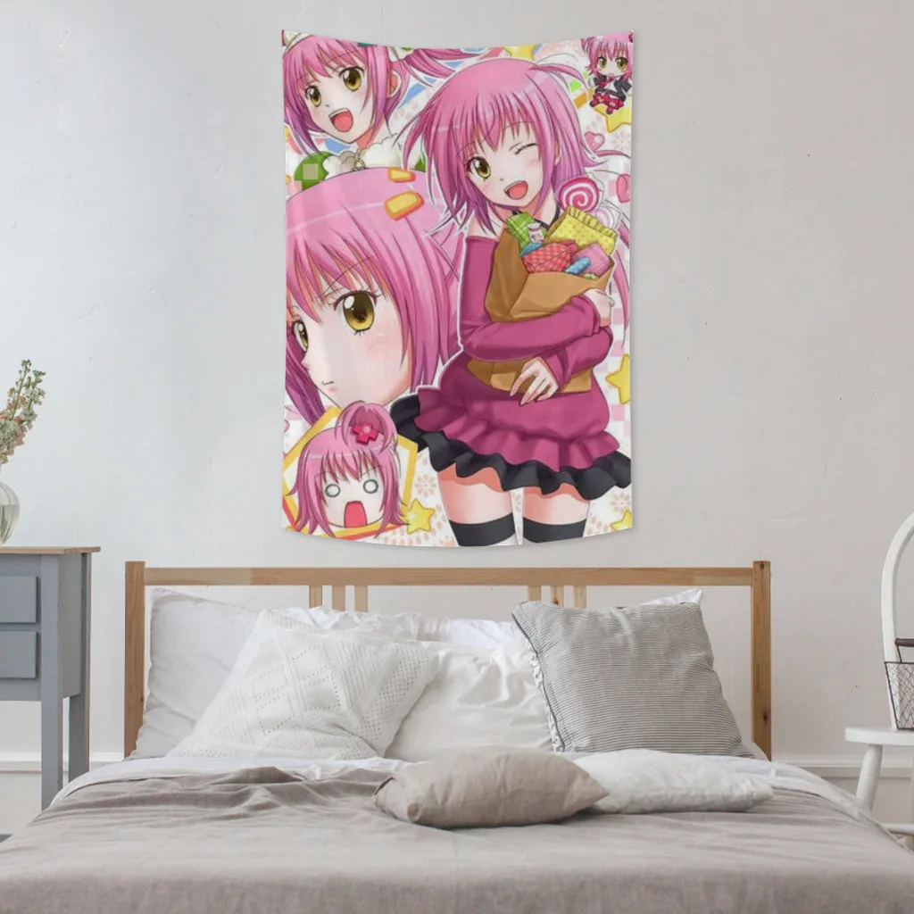 

Kawaii Anime Amu Hinamori Tapestries Room Decoration Items Home Décor Bedroom Wall Decorating Cloth