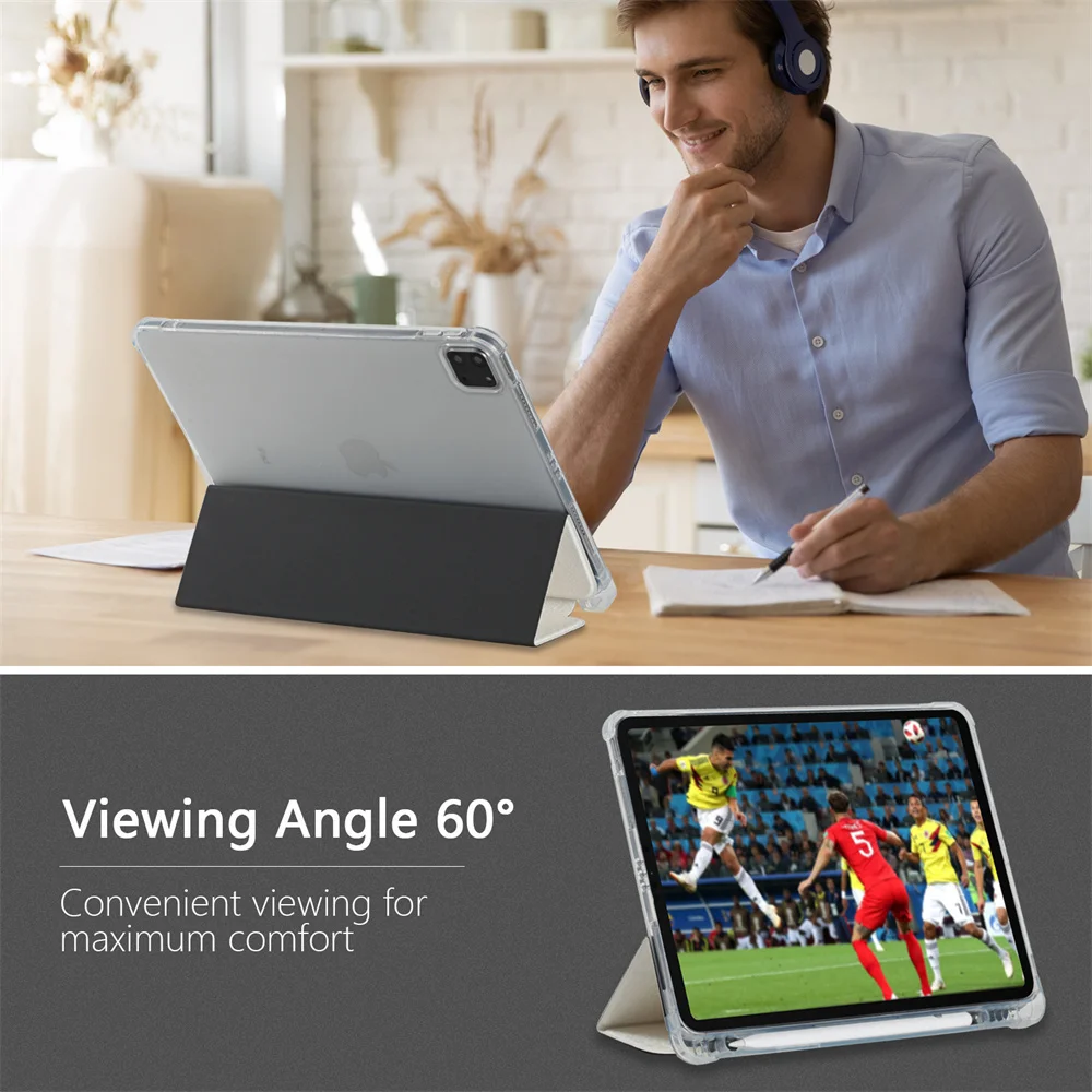 حافظة حماية iPad اللطيفة على شكل أرنب مناسبة لجهاز Apple iPad Pro 2024 11 بوصة، 2025 Air 5/4 10.9 بوصة، iPad 10 9.7 بوصة #5