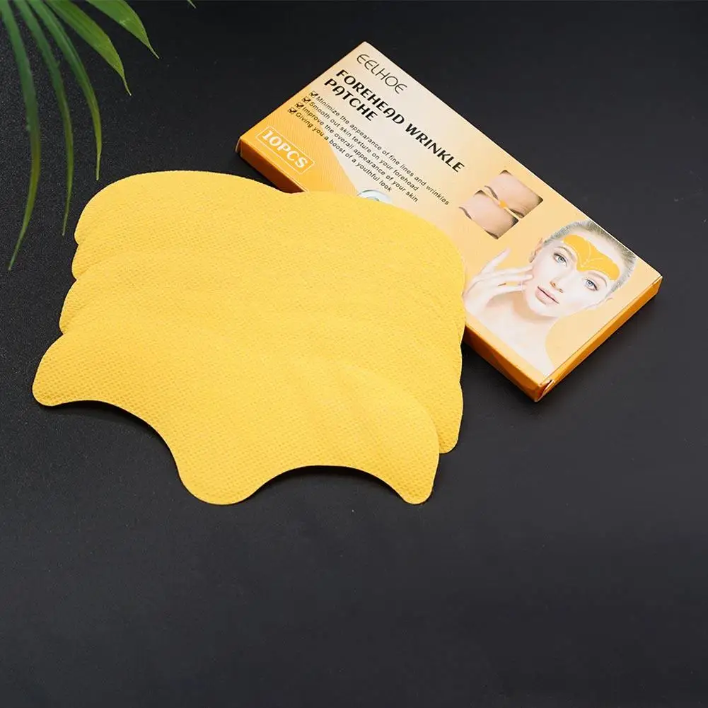 10pcs Collagen Forehead Wrinkle Patches Face Mask Head Lines Remover Masks Lifting Anti-Aging Forehead Line Removal Gel Patch