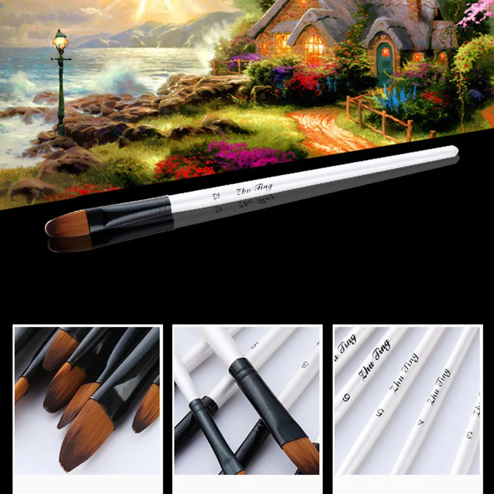 

12 Pcs Painting Brush Set Art Supply Detail Paintbrushes Two-color Fine Kits Tip Artist Professional