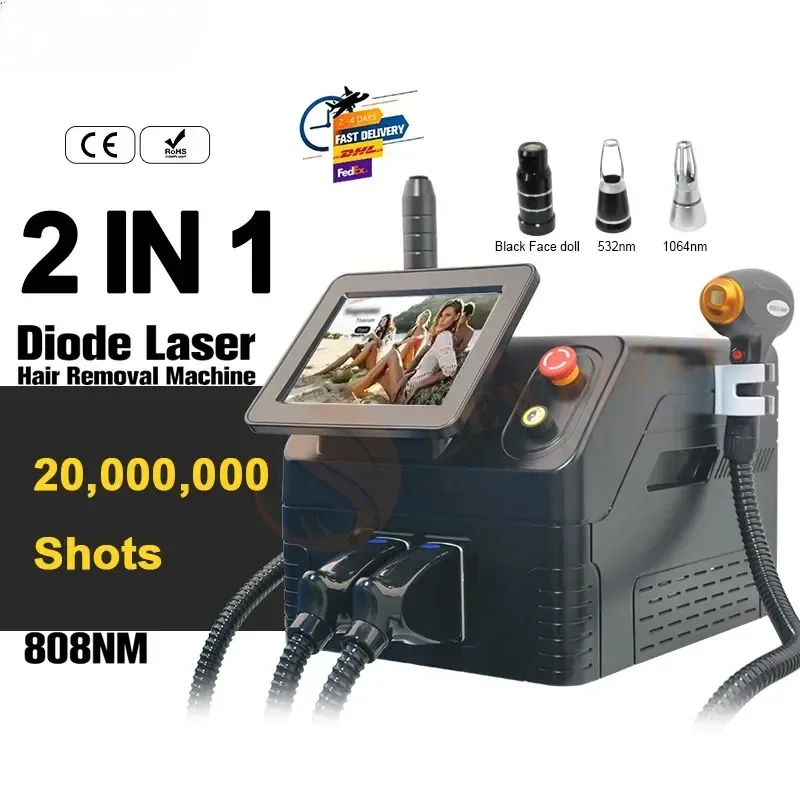 Newest powerful Picosecond Laser 2024 Tattoo Removal Machine Q-switched nd yag laser machine Diode Laser Hair Removal Machine