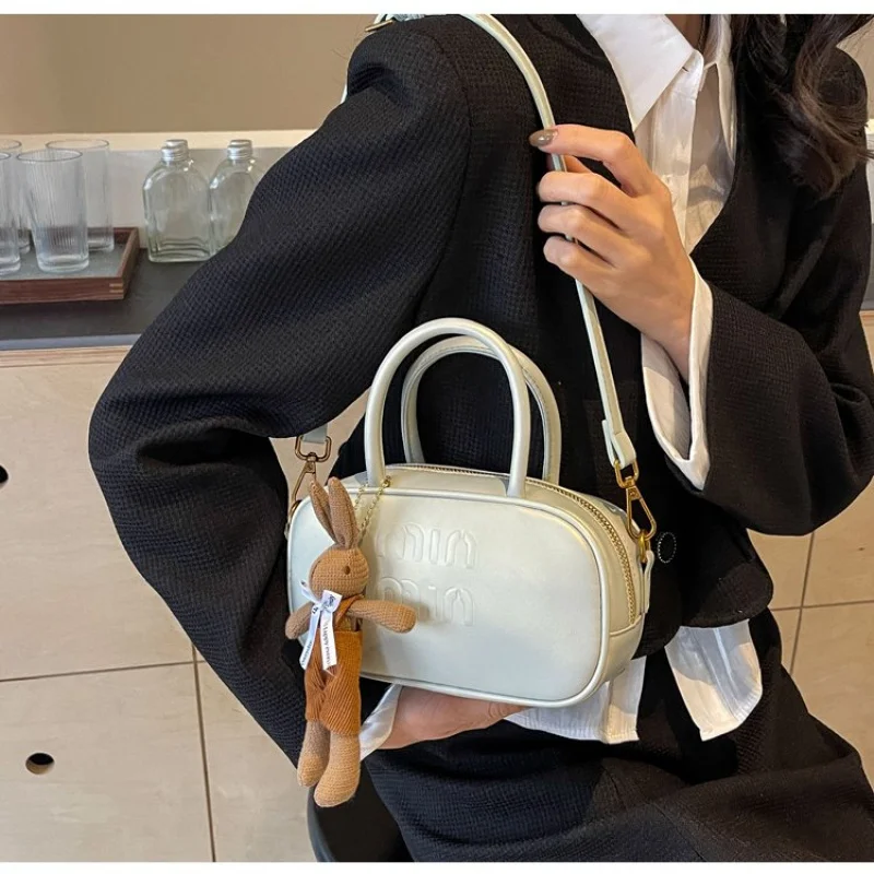 Damen-Tragetasche aus strapazierfähigem Leder mit Pariser Stil und lässigem Vintage-Pendler-Chic-Look ​