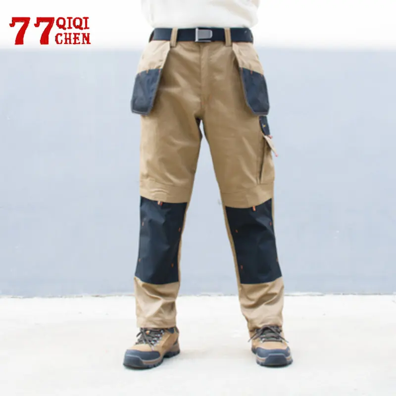 

Mens Tactical Casual Pants Multi Pocket Wear-Resistant Outdoor Military Training Joggers Pants Straight Leg Loose Trousers Male