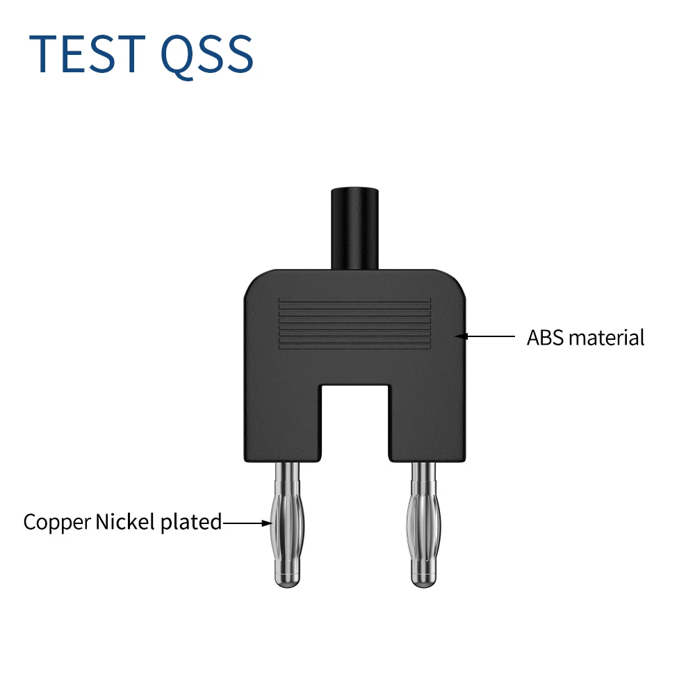 QSS 2PCS 4MM Banana Plug Connector Short Circuit Double Adapter Double Row One Female Divides Two Males Spacing 19MM Q.20007