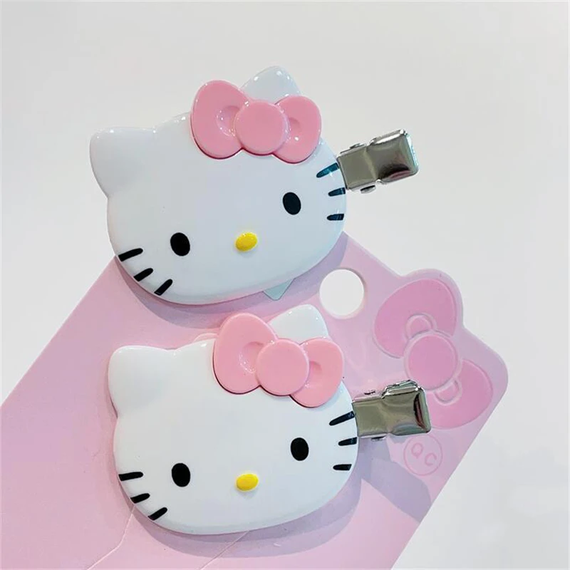 Hello Kitty Hairpin Girl Hair Clips Ornaments Cute Cartoon Kitty Cat Hairclip Head Ornament Doll Hairpin Girls Birthday Gifts