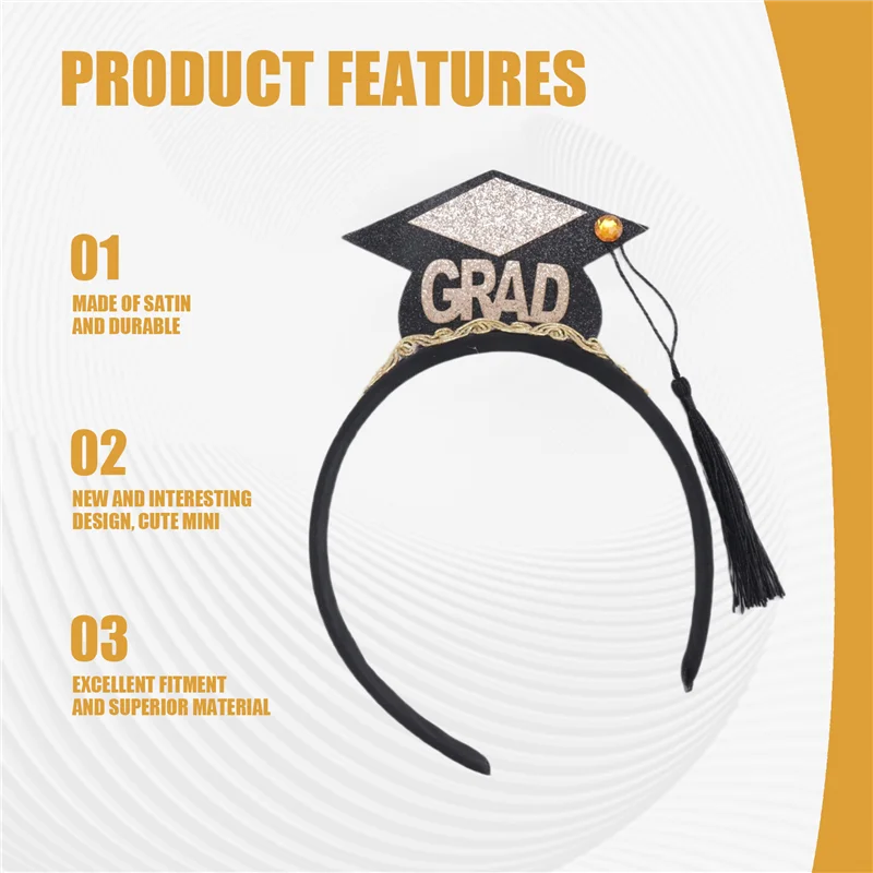 1 комплект, кепка для выпускника, повязка на голову, постепенный атласный пояс, 2024, принадлежности для украшения выпускного вечера, реквизит для фотосессии, мини-капелюшок бакалавра