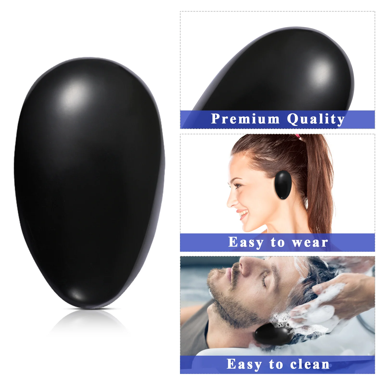 Ear Protectors for Hair Dye Cuff Cover Dyeing Caps Styling Jet Black Covers Supplies