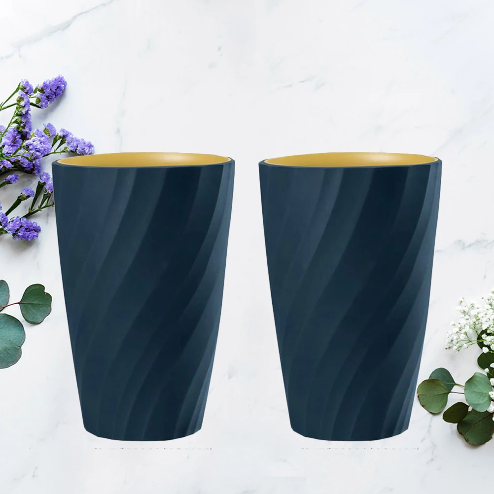 

2 Pcs Practical Toothbrush Cup Home Gargle Simple Utility Travel Mug Holder Cute