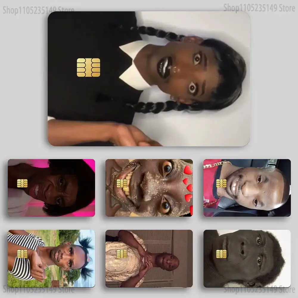 

Cool Ugly Man Credit Card HD Stickers Game Card Decal Card Matte Film Skin Small Chip Waterproof Sticker