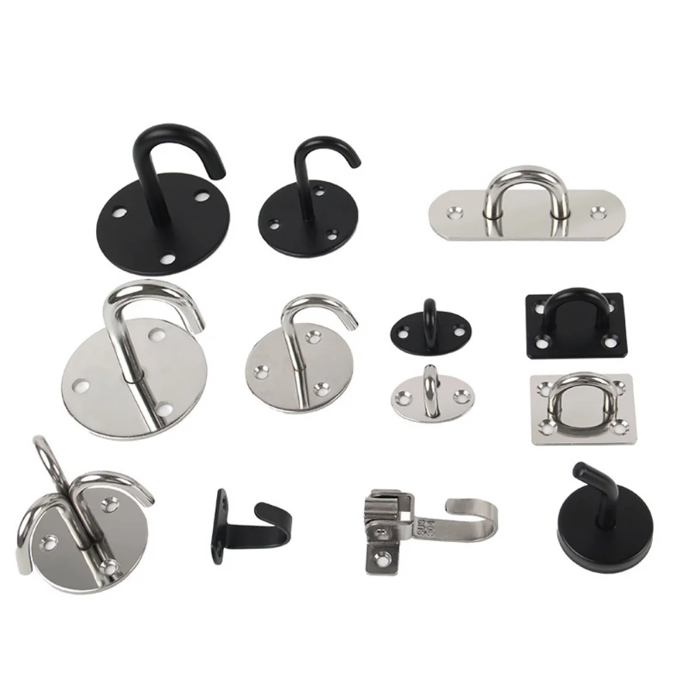 201/304 Stainless Steel Staple Ring Hook Ceiling Hanging Heavy Duty Ceiling Mount Hook Hardware Multi Purpose Storage Hooks Tool