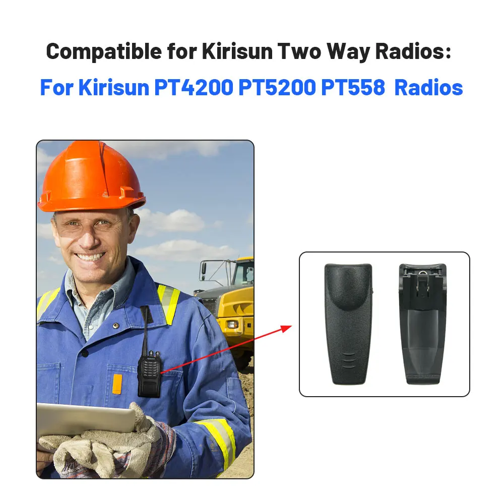 Replacement Belt Clip for Kirisun PT4200 PT5200 PT558 PT668 PT558S PT-558 PT-558S PT-4200 Two Way Radios（KB-58L KB-42A KB-58A ）