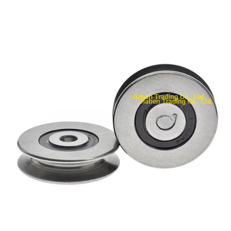 Rodamientos de acero 6301RS 10x50x13/12*50*13 mm, ranuras  U, fondo redondo enV, polea 5cm, rueda guía 6mm, rueda