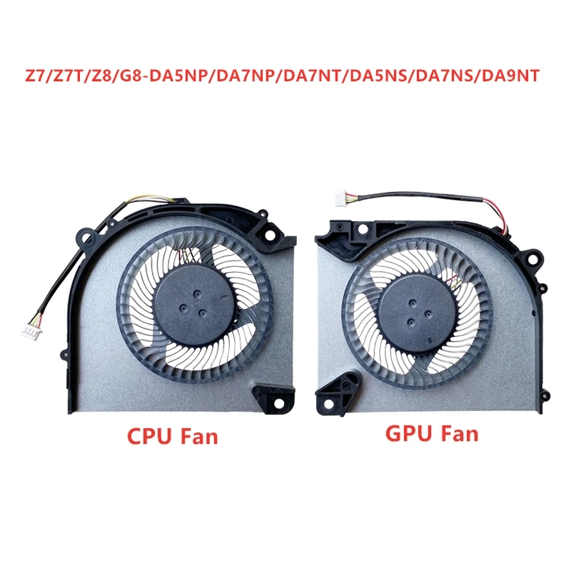 

Brand New Original Laptop CPU GPU Cooling Fan For Hasee Z7/Z7T/Z8/G8-DA5NP/DA7NP/DA7NT/DA5NS/DA7NS/DA9NT
