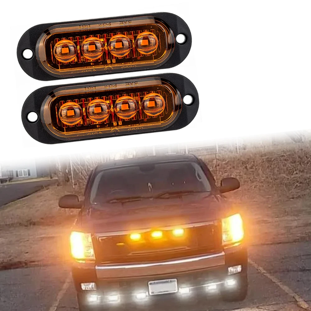 2 قطعة 4LED سيارة أضواء العلامات الجانبية قوارب ل تيار مستمر 12 فولت-24 فولت سيارات مؤشر التخليص مصباح للسيارات عربات الشاحنات المقطورات