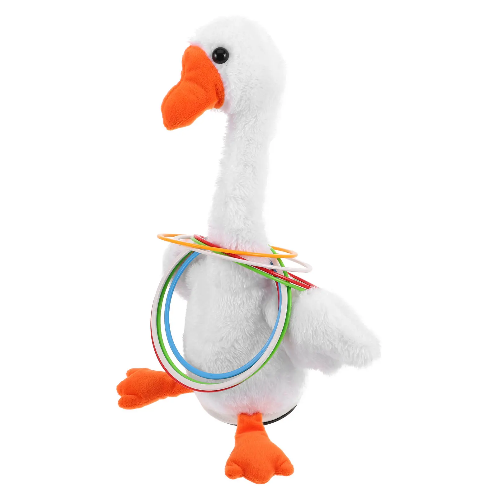 

1Set Cartoon Tossing Ring Set Electric Goose Moving Ring Throw Game for Kids Toddlers Kindergarten Hand Eye