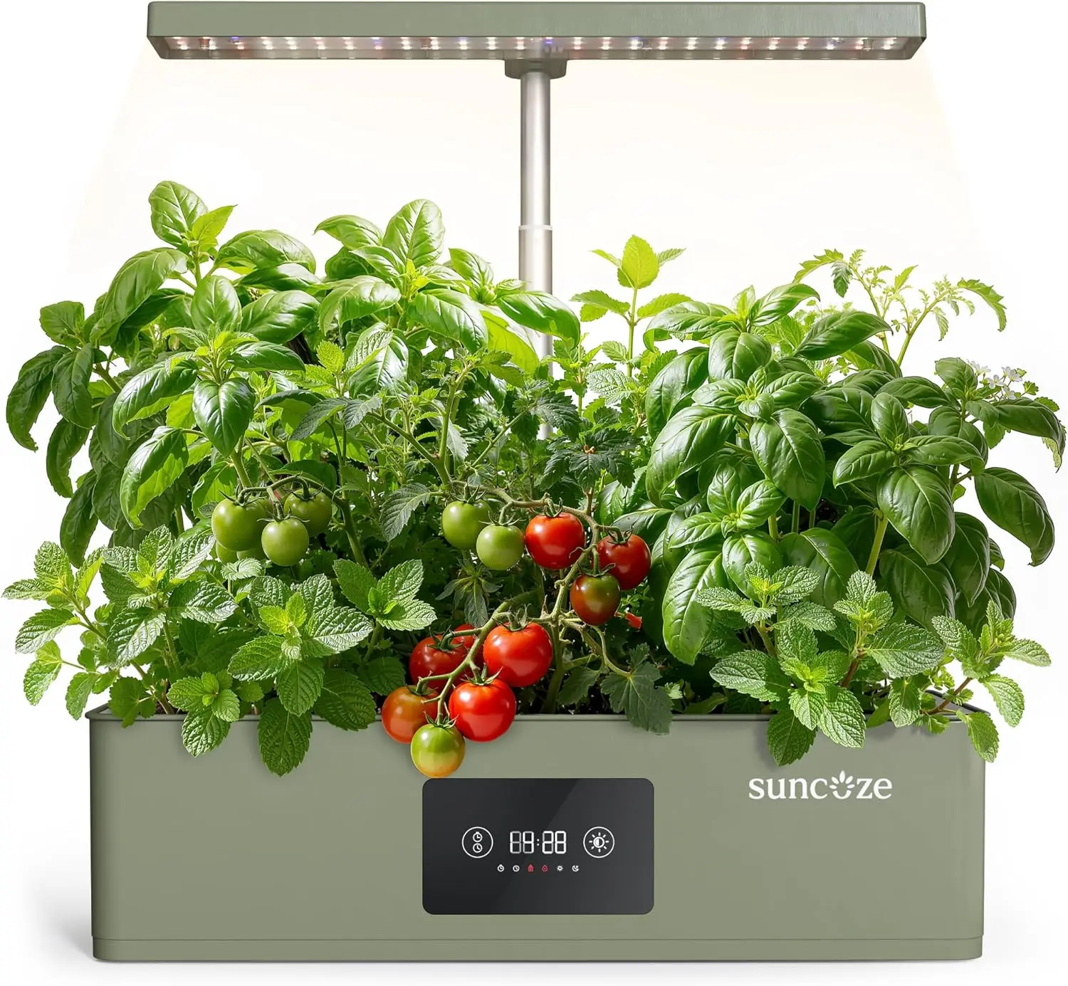 

Гидропонная система для выращивания растений с регулируемой подсветкой, 12 контейнеров, таймер и регулировка высоты - домашняя система для выращивания трав