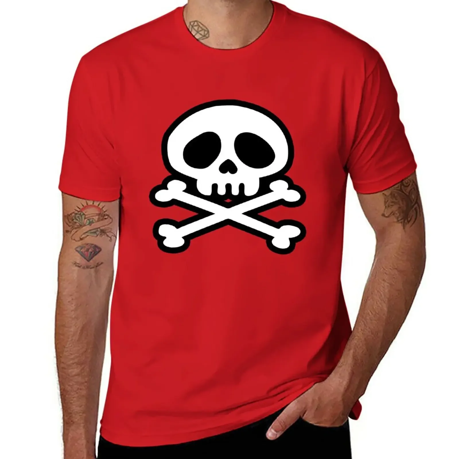 manga skull pirat crossbones T-Shirt summer top plus size tops men graphic t shirts