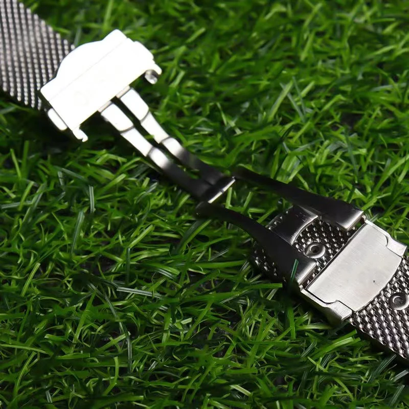 

20mm Metal Milanese Strap for O mega Stainless Steel Watch Bracelet Folding Clasp Watch Band for Men Women