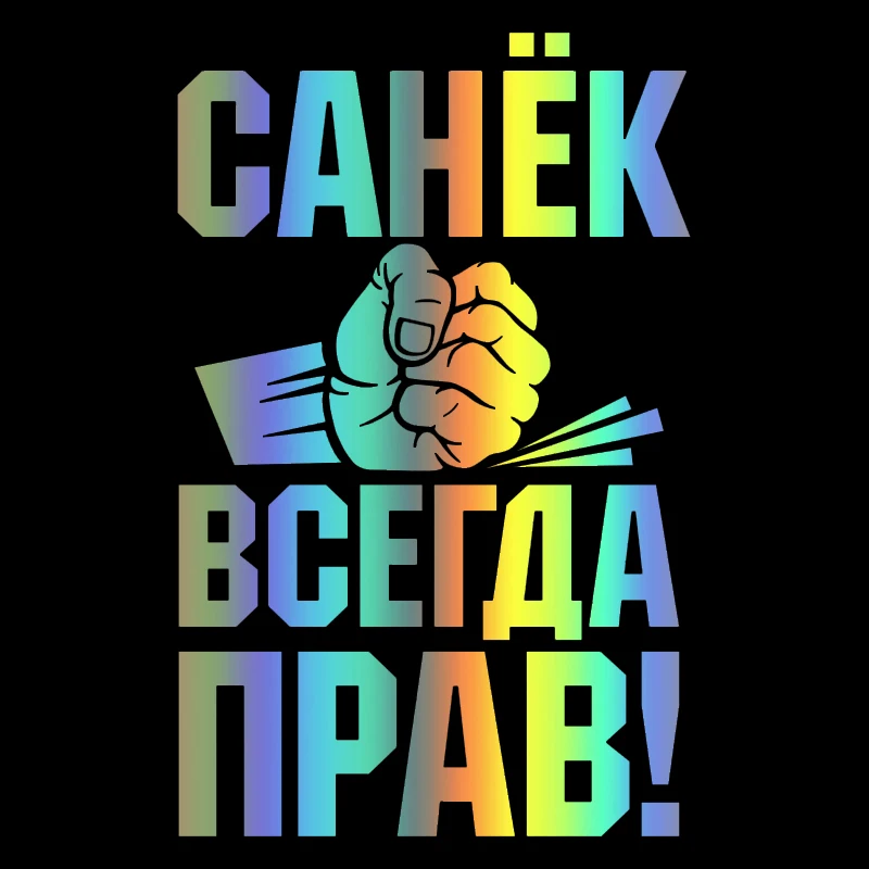 CS-1731# Санек всегда прав! Funny Car Sticker Waterproof Vinyl Decal for Auto Car Stickers Styling Bumper Window
