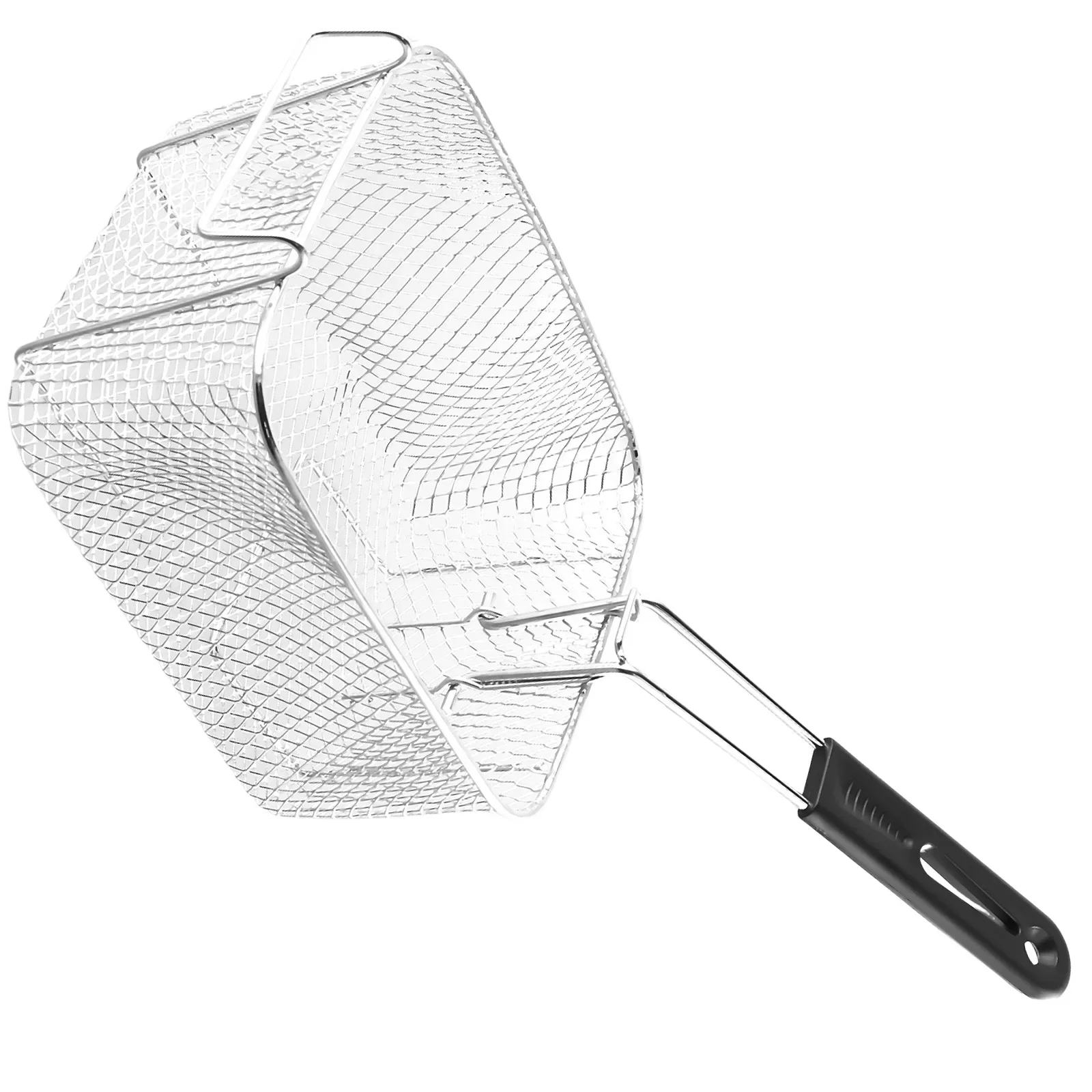 Fried Sieve Fry Basket Strainer Silver Stainless Steel 20.5 × 18.5 × 10.5cm Fried Frame Nickel Plated High Quality