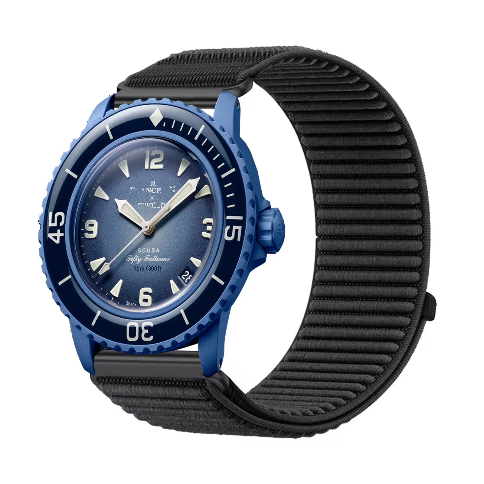 

Нейлоновые ремешки для Blancpain X Swatch, ремешок 22 мм, эластичный мягкий нейлоновый ремешок на липучке