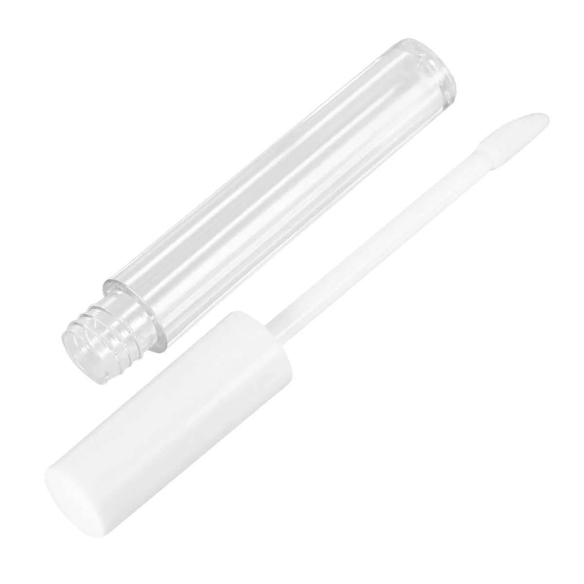 10Pcs Lip Glair Tubes Transparent Labial Color Bottles White Lid Travel Containers Lip Gloss Tube Empty Subpackaging