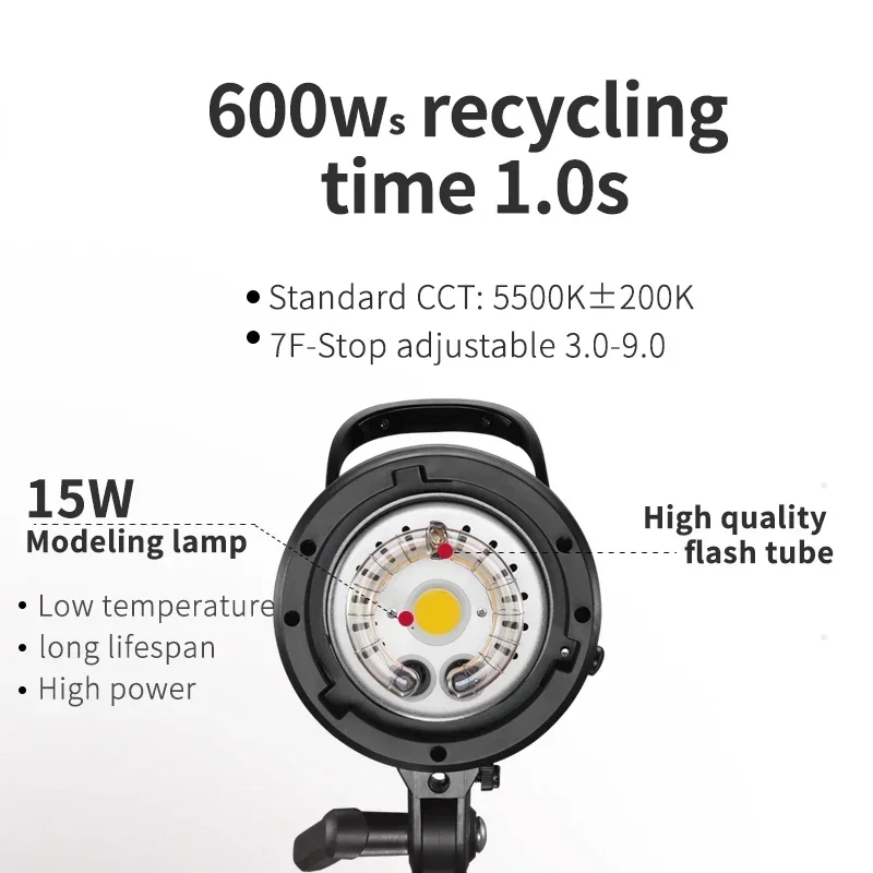 600Ws GN80 Portable photography Lights Studio Strobe Flash Light  For Photography Shooting Hot sales