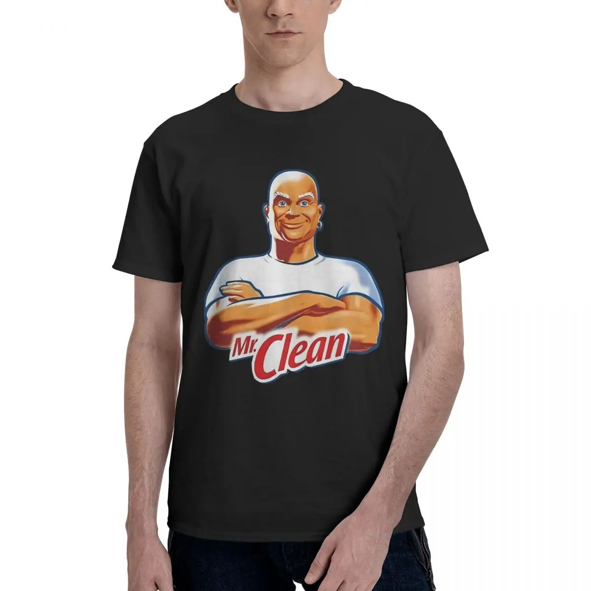 Mr. Clean Logo Retro Funny 100% Cotton Casual Breathable Confortable T-Shirt Mens Designer Clothes Funny Shirt
