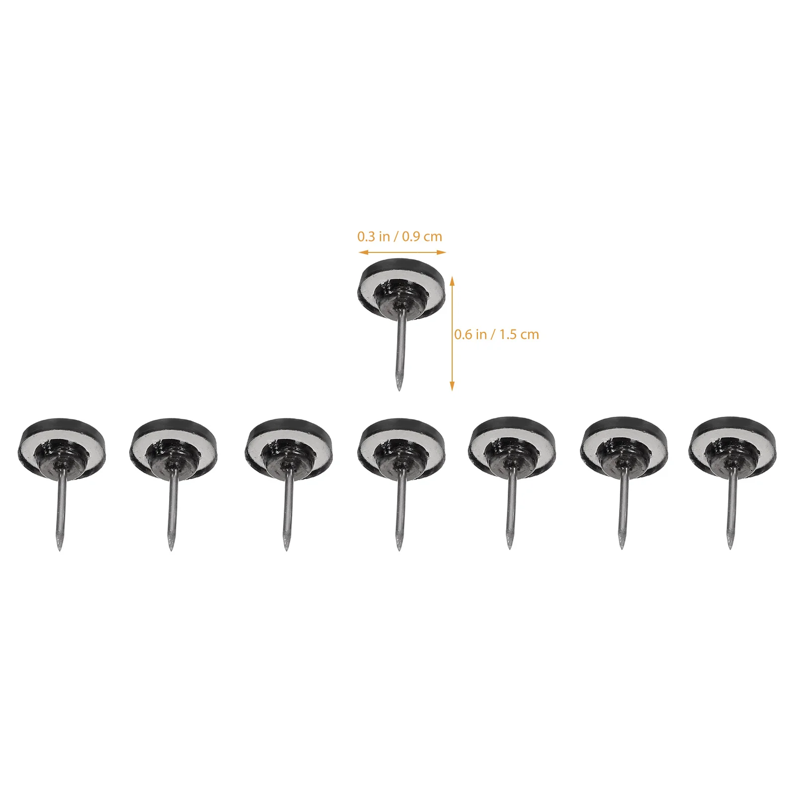 Preto Multi Funcional Flat Headed Tachinhas Pin, Decoração de Parede, Foto Pin, Escritório, Escola, Picture Bulletin, 50pcs por caixa