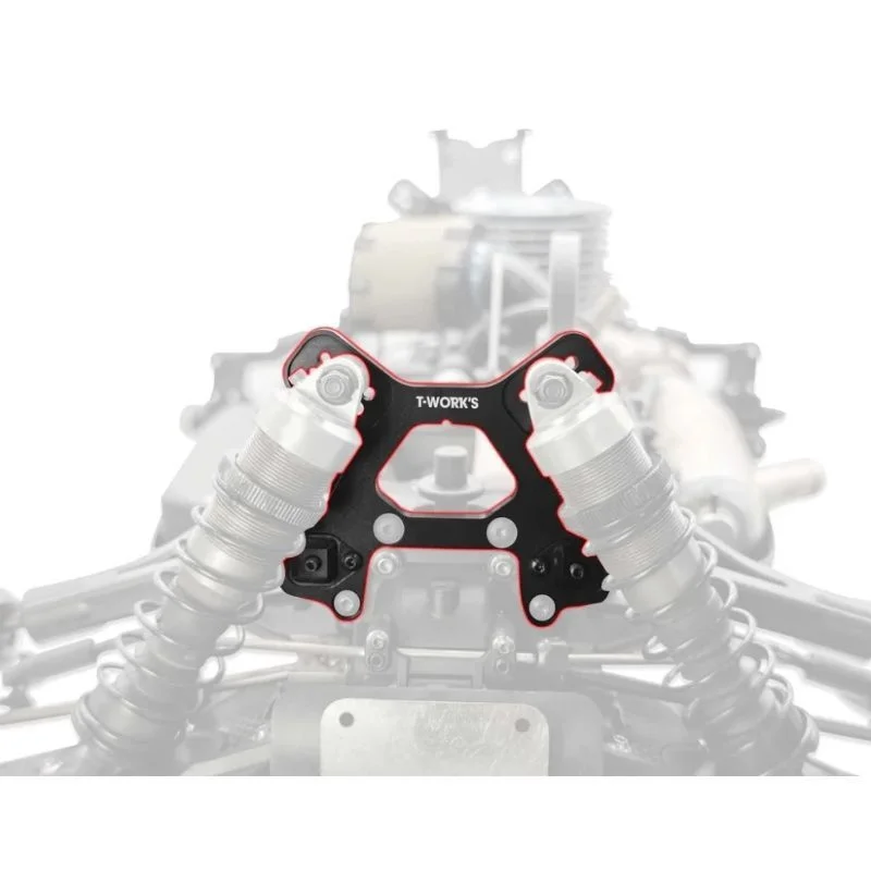 Original T Works TO-241-MBX8R Black Hard Coated 7075-T6 Alum.Front Shock Tower With Removable Spacer Insert Stand ( For  Rc Tool
