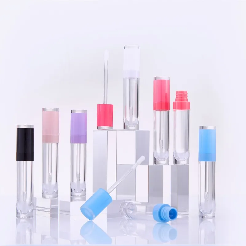 Wholesale 8ML Lipgloss Tubes Round Transparent Bottles Lip Glaze Tube Lip Balm Containers Liquid Lipstick Cosmetics Packages