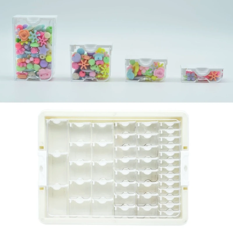 

Plastic Bead Sorting Box with Individual Compartments Transparent Lid Sorting Tray for Jewelry Making Enthusiasts Plastic Bead