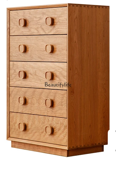 

Bedroom Locker of Bed End Living Room Wall-Mounted Mid-Ancient Cherrywood Solid Wood Storage Chest of Drawers