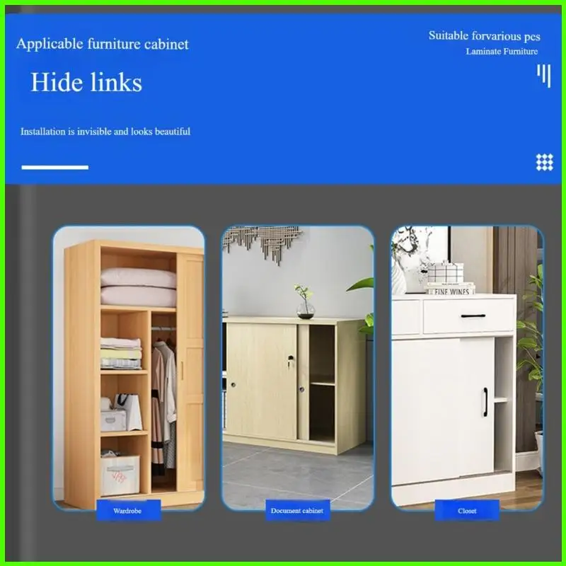 20 Units Plastic Invisible Furniture Sliding Joints Concealed Connection Hardware for Customizable Cabinet Organization