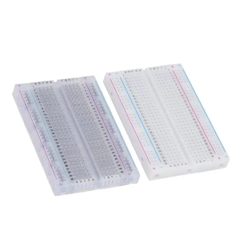 400 holes Mini bread board/breadboard 8.5cm x 5.5cm 400 holes Transparent/White DIY Electronic experimental Universal PCB