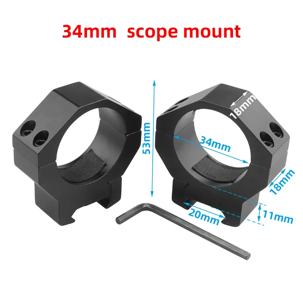 35 مللي متر/34 مللي متر بندقية نطاق جبل حلقة 20 مللي متر السكك الحديدية قطعة واحدة قاعدة مسدس لعبة البصر البصري مصباح يدوي الليزر Riflescope جبل حامل