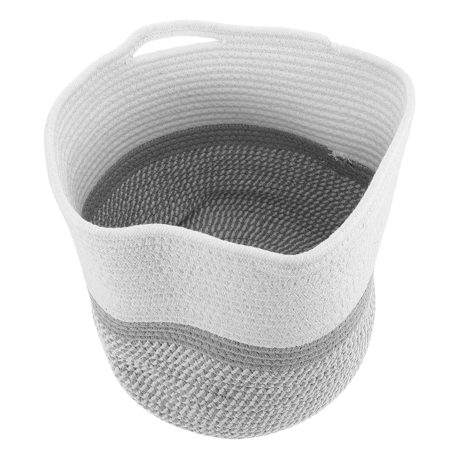 

Braided Plant Basket Cotton Rope Storage Baskets Round Woven Flower Pot Home Decor Handwoven Durable