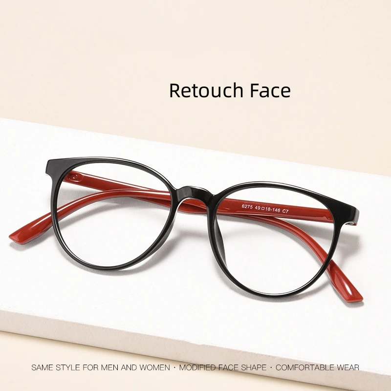 MOMOJA 2023 Fashion Eyewear Fashion Retro Round TR-90 Eyeglasses Optical Prescription Glasses Frame For Men And Women 6275TRM