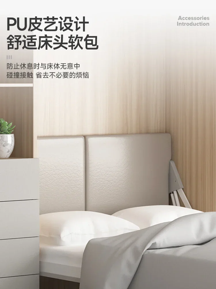 Electric Solid Wood Study Multifunctional Invisible  E-Sports Room Desk Bookcase Wall  Folding Bed Murphy Bed