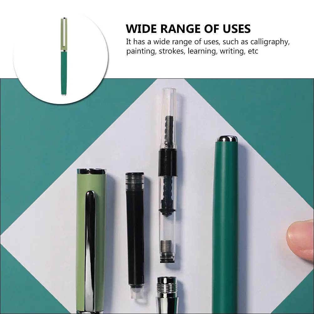 

1Pcs Signature Pen Green Fine Workmanship Comfortable Grip Writing Calligraphy Practice Students Stationery School