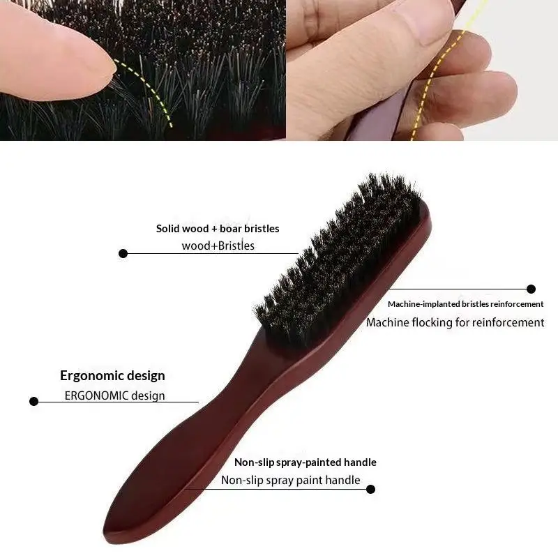 And Comfort Handle Perfect For Daily Hair Care Detangling Styling Wooden Boar Bristle Hair Brush With Anti Static Bristles