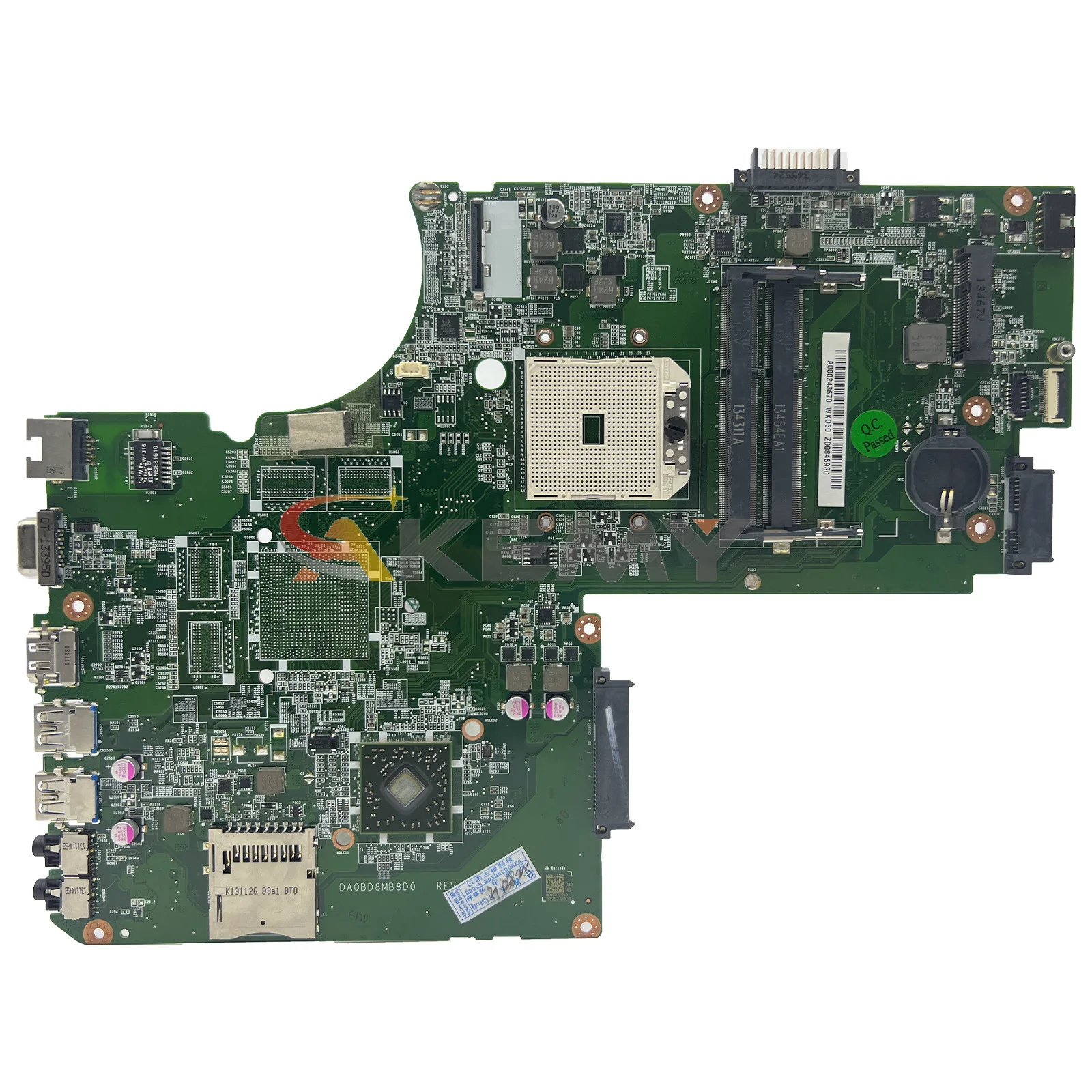 DA0BD8MB8D0 Laptop Motherboard For TOSHIBA Satellite S75D L70D L75D Core AMD Mainboard A000243670 100% Test OK